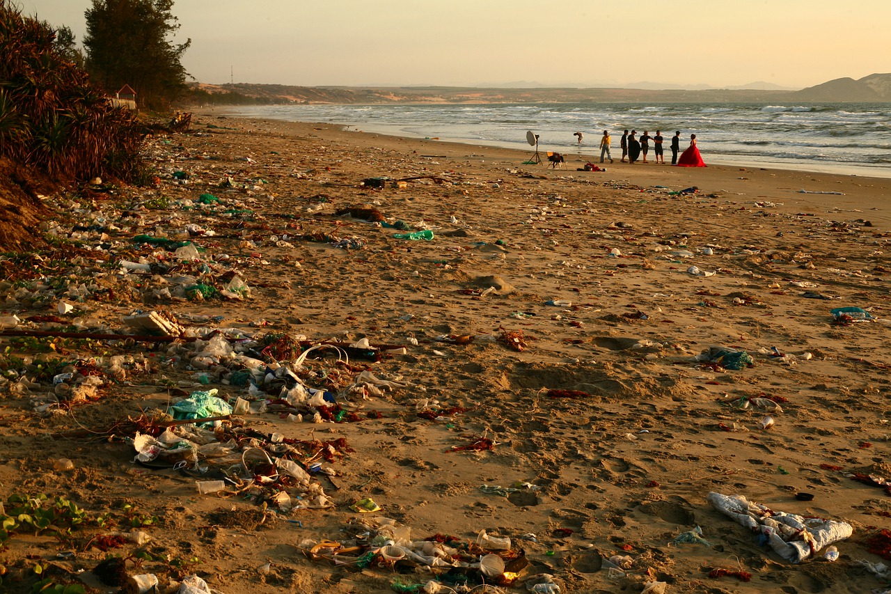 trash in the ocean